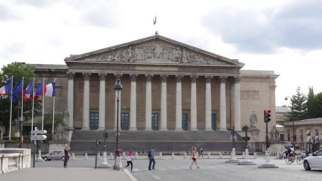 Paris City, France - Assemblee Nationale, Parliament, government building