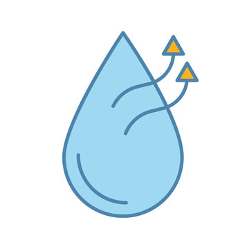 recommend clip art: Air humidification conditioner function color icon