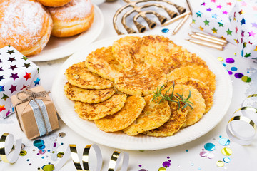 Hanukkah festive background