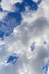 white clouds against a blue sky