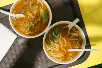 Assam Laksa (Noddle in Tangy Fish Gravy) is a Special Malaysian Food