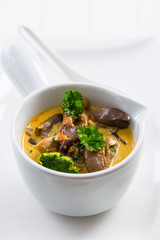 Oyster soup with vegetables