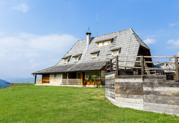 wooden mountain house