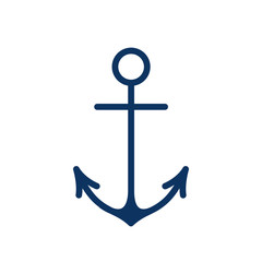 Yacht anchor logo illustration on white background