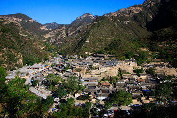 Fototapeta na wymiar CuanDiXia village vertical view, Beijing, China