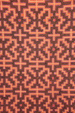 Traditional Peruvian Amazonian tribal textile designs