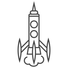 Rocket icon illustration isolated vector sign symbol b