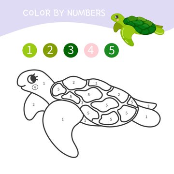 Coloring book for children. Cartoon sea animal.