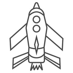Rocket icon illustration isolated vector sign symbol h