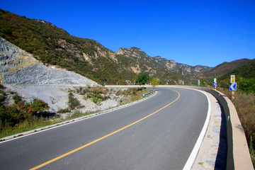 Winding mountain roads