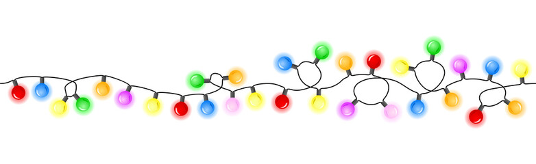 seamless colorful chains of lights