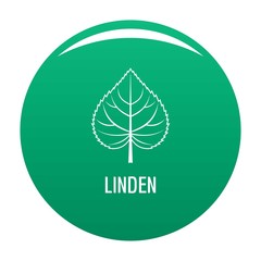 Linden leaf icon. Simple illustration of linden leaf vector icon for any design green