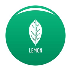 Lemon leaf icon. Simple illustration of lemon leaf vector icon for any design green