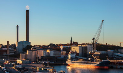 In the port of Stockholm