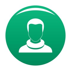 Man avatar icon. Simple illustration of man avatar vector icon for any any design green