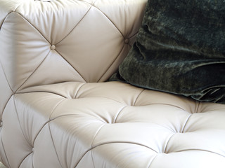 Fragments of leather upholstered furniture