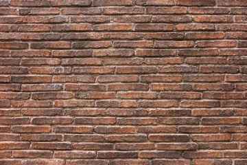 Old Red Brick Wall Texture Grunge Background, May Use To Interior Design.