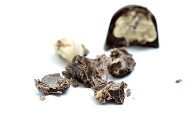 chocolate candies sweets isolated on a white background