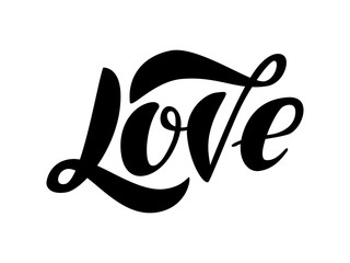 lettering word Love isolated on the white background