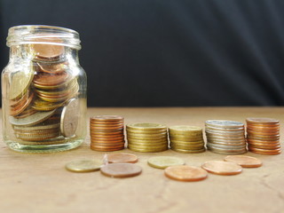 money and coins,concept save money,banking