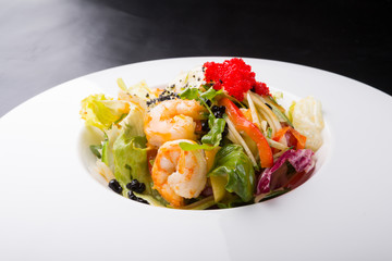 Elegant fresh prawn salad