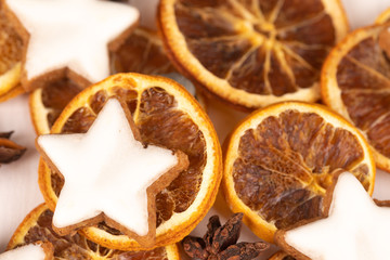 cinnamon stars with oranges for christmas