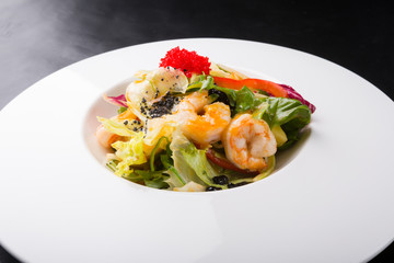 Elegant fresh prawn salad