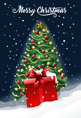 snowy Christmas tree