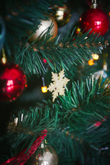 Christmas decorations on a New Year