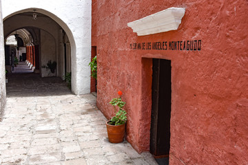 Arequipa, Peru - October 7, 2018: Room of Sister Ana de los Angeles Monteagudo, within the Santa Catalina Monastery