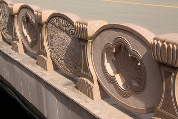 Rocks carved railing