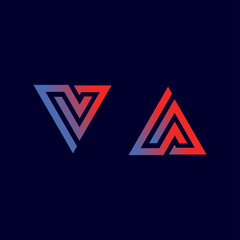 logo letter A and v