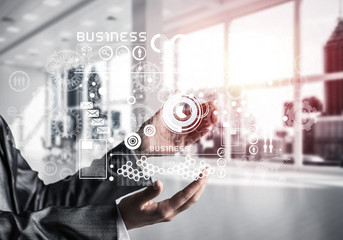 Modern technologies for successful business concept.