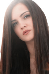 Naklejka premium close up.portrait of a young successful woman.