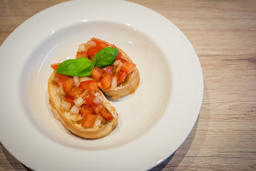 Nahaufnahme von Bruschetta