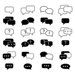 Set of the sms Message news icons info
