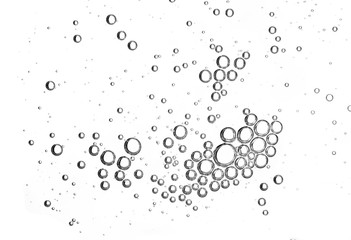 Oil bubble foam isolated on white background on top view photo object design