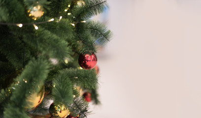 Christmas and New Year holidays background, winter season. Copyspace