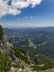 View on a valley in Rax Alps