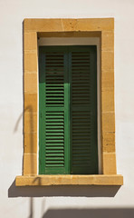 Window of old house at historical district of Nicosia. Cyprus