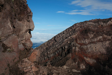 Spirit of the nature. Face of the volcano 