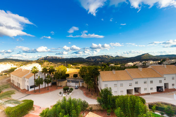 Fototapeta na wymiar Developed residential area in Alicante Costa Blanca Spain.