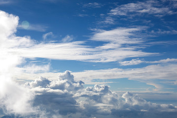 Fototapeta na wymiar blue sky above the clouds