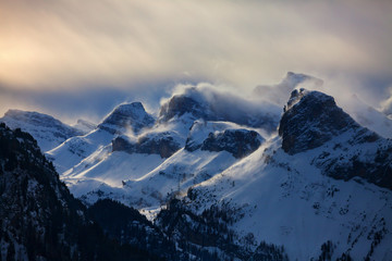 Obraz premium Swiss Alps - Kandersteg -Sunnbüel - Majestic view of mountains
