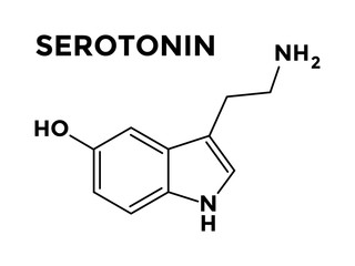 Serotonin neurotransmitter structural chemical formula