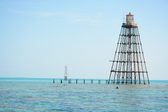 KEY WEST, FL, USA - APRIL 23, 2018: Beautiful place for diving in Key West on the south of Florida