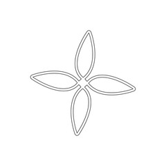 Flower - thin line sign