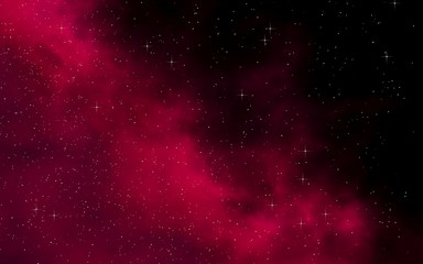 Colorful and beautiful space background. Outer space. Starry outer space texture. Templates, red background. 3D illustration