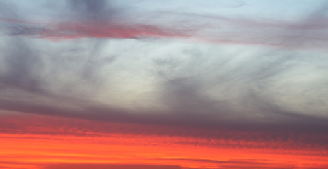 Colorful sky at sunset