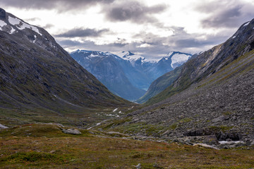 Natural mountain landscape in Norway.